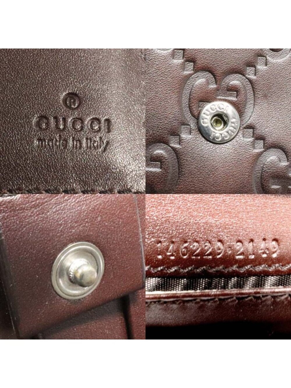 Gucci Guccissima Wallet Brown Leather - Picture 10 of 10